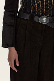 Cinturón de Cuero Oval Cruz