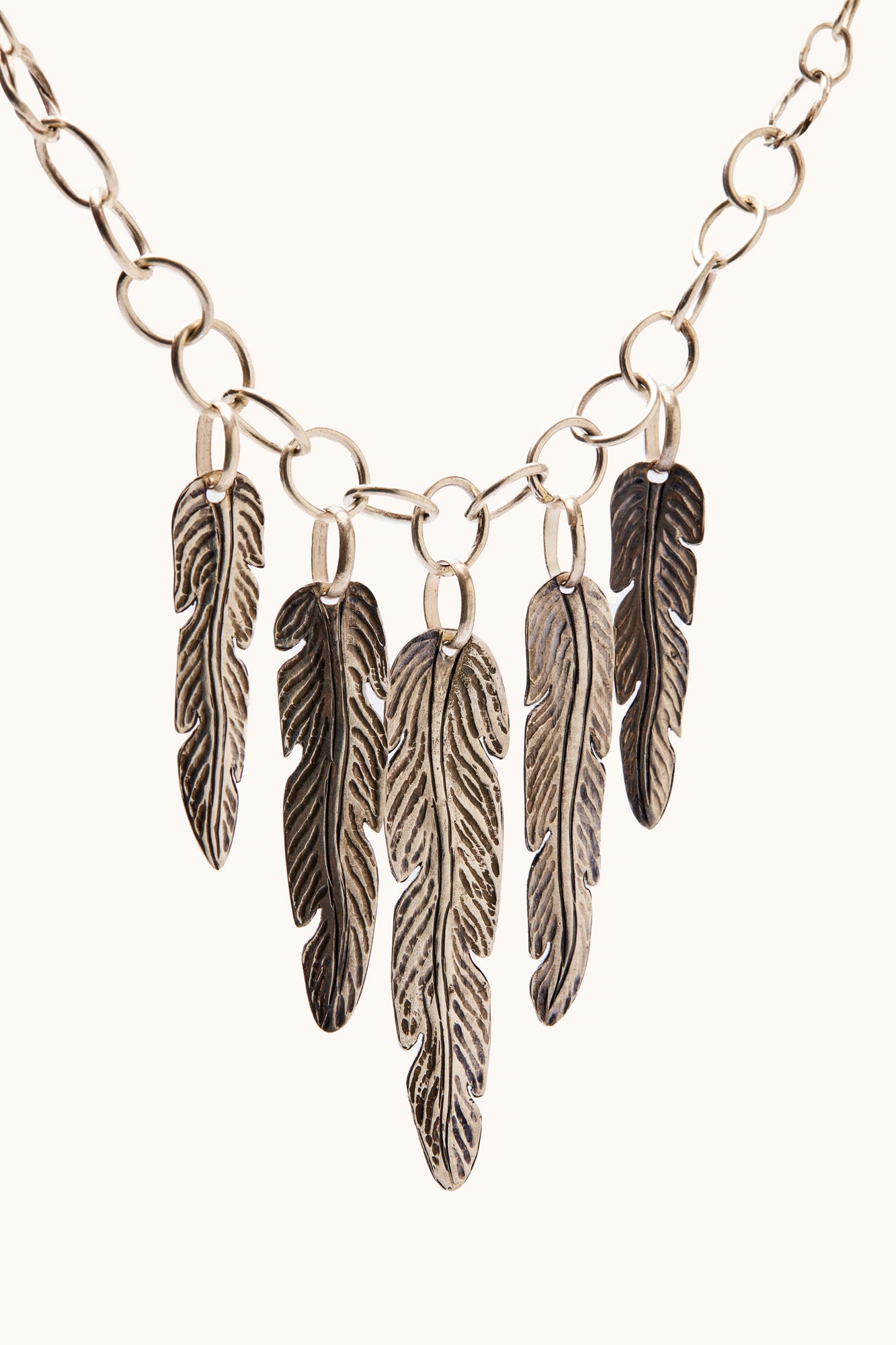 5 Feathers Necklace