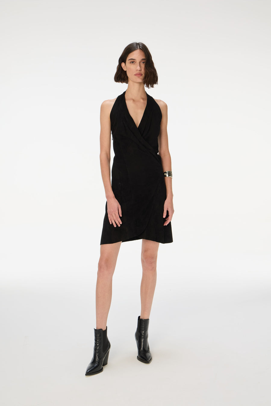 Vestido Fuste de Cabra Gamuzada