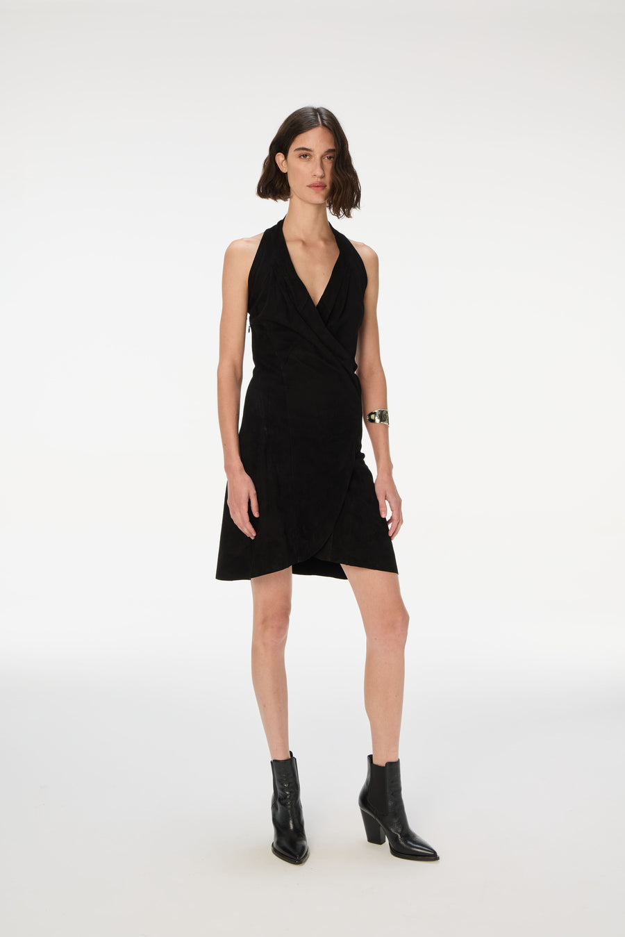 Vestido Fuste de Cabra Gamuzada