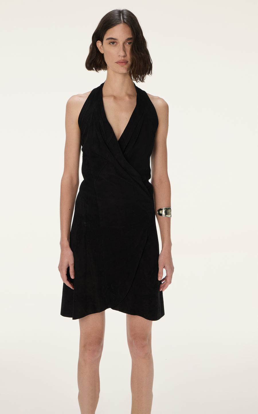 Vestido Fuste de Cabra Gamuzada
