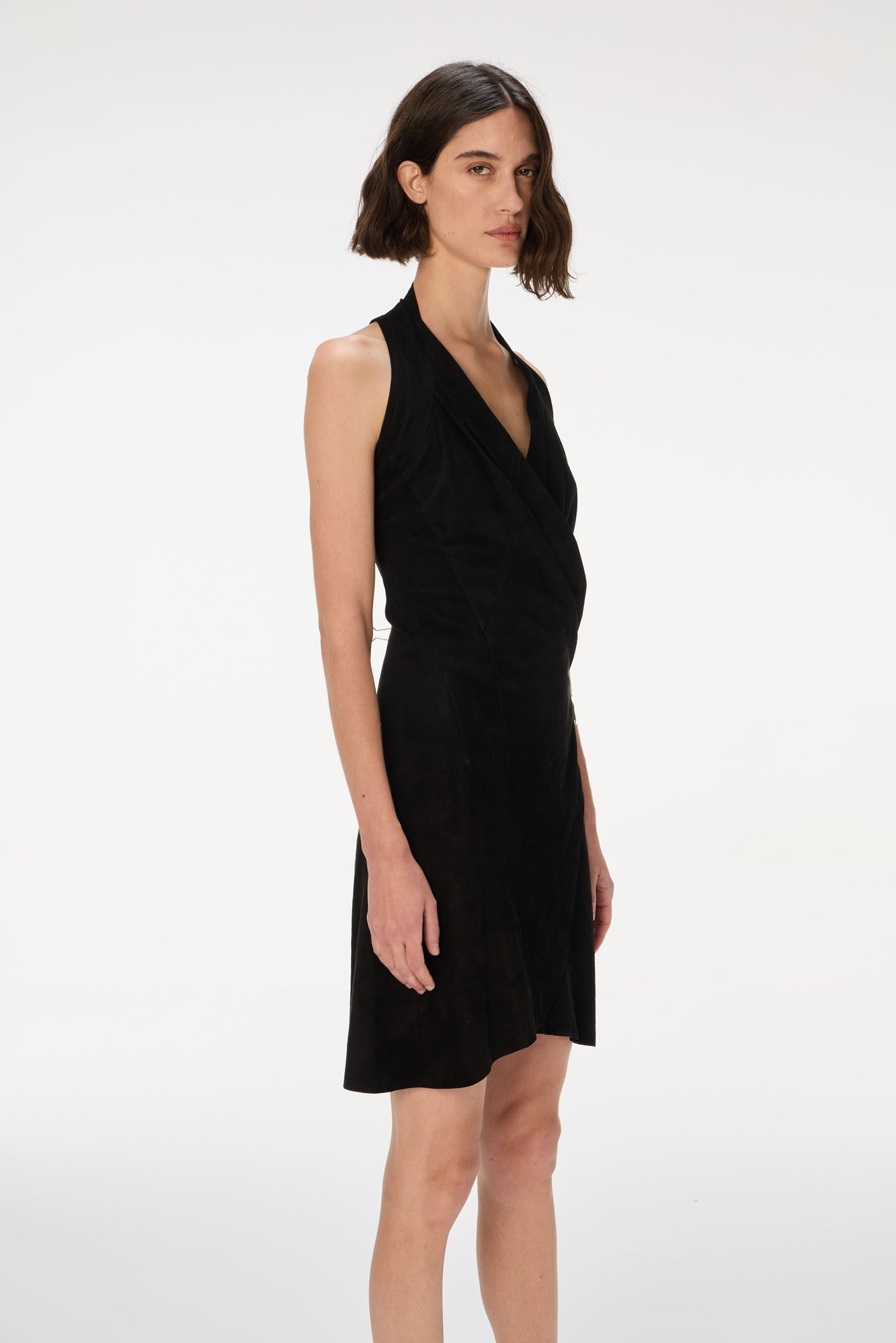 Vestido Fuste de Cabra Gamuzada