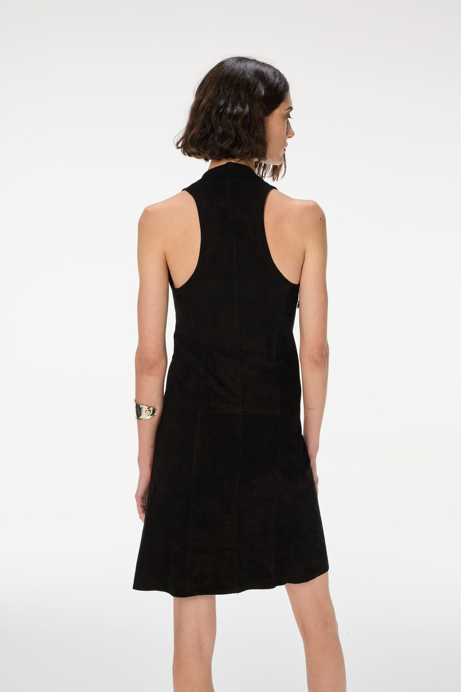 Vestido Fuste de Cabra Gamuzada