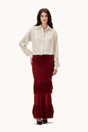 Long Red Cauquén Skirt