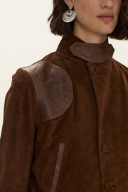 Cazadora Hemingway gamuza