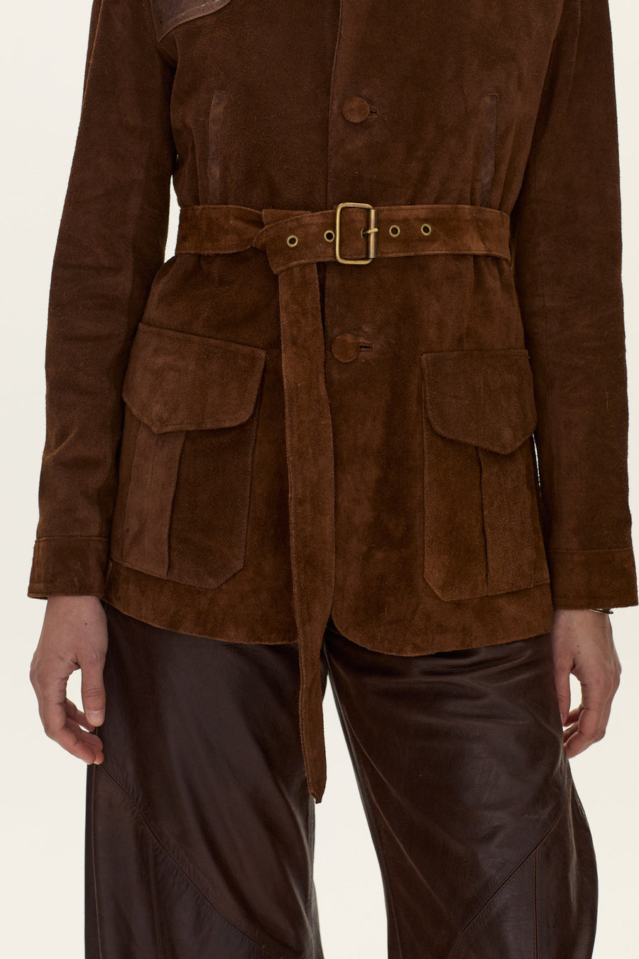 Cazadora Hemingway gamuza