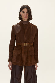 Cazadora Hemingway gamuza